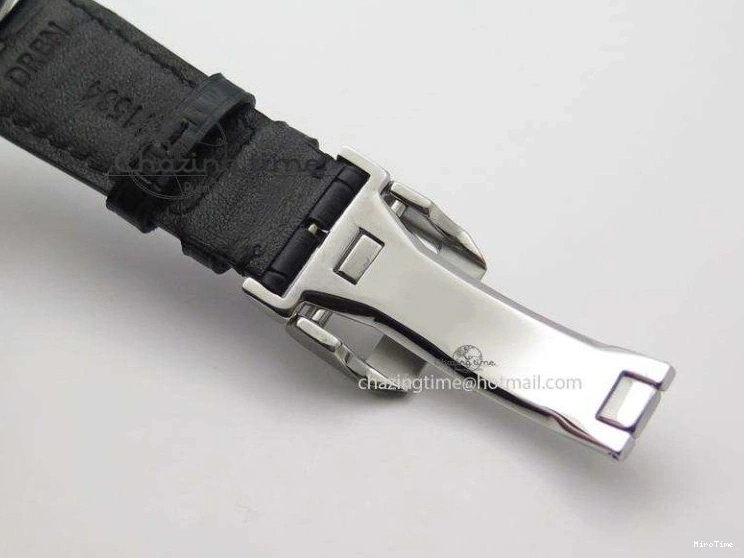 MIROTIME 0120 UrbanStyle Portuguese Tourbillon Power Reserve Moonphase SS White Dial On Black Leather Strap 7318